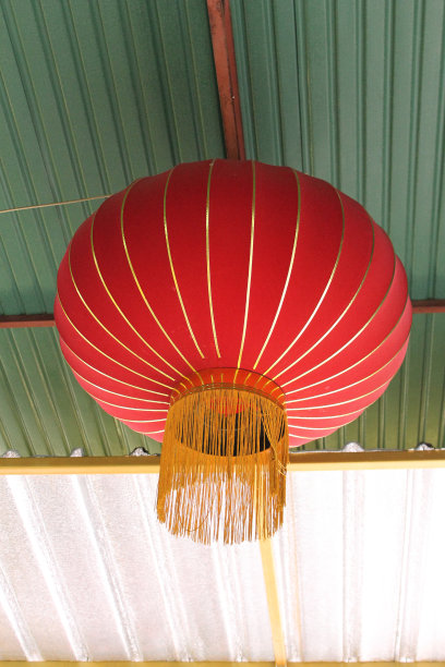 红色中式灯。图片下载