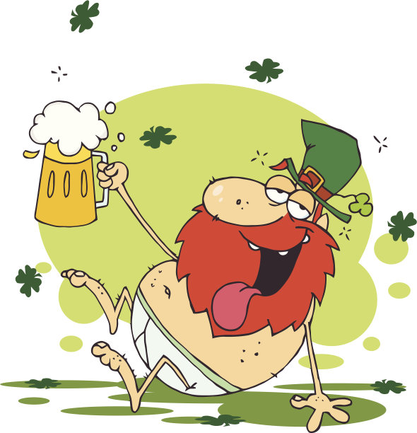 拿着啤酒的喝醉的小妖精图片下载