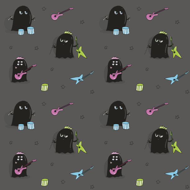 无缝模式与可爱的外星人摇滚乐队图片下载