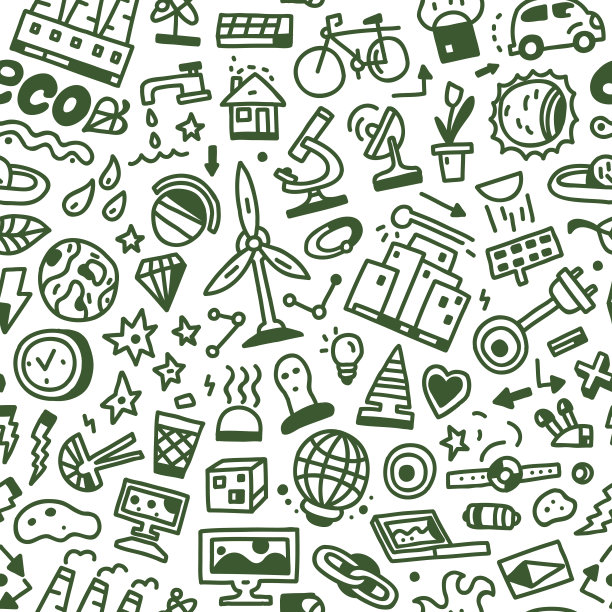 生态学-无缝背景图片下载