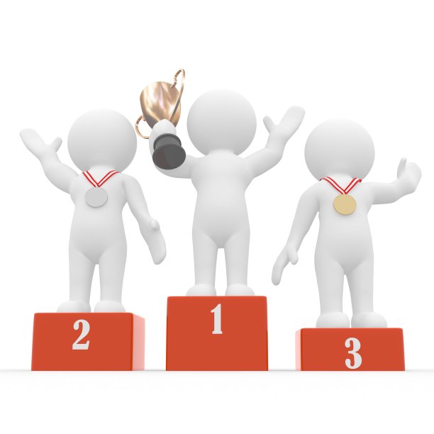 3d获奖者站在领奖台上图片下载