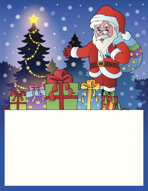 小框架与圣诞老人3图片下载