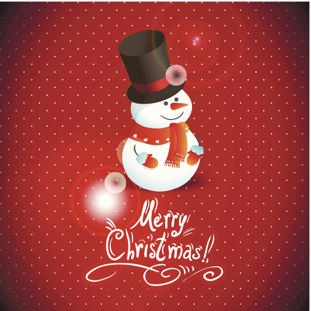 圣诞设计的雪人插图。图片下载