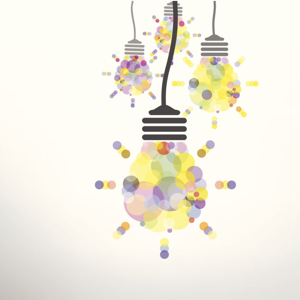 背景上的创意灯泡标志图片下载