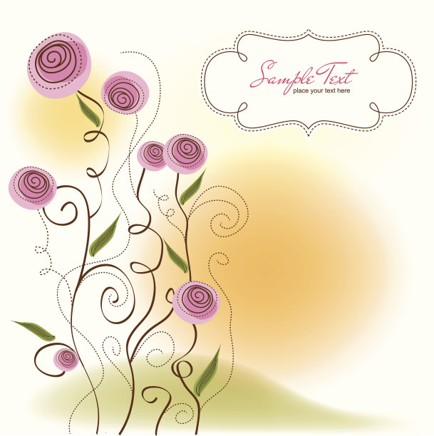 无缝图案背景与花图片下载