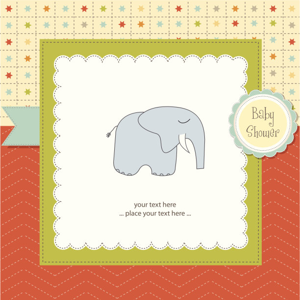 新生男孩通告卡图片下载