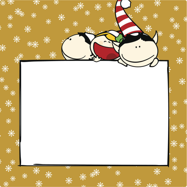 精灵圣诞卡片图片下载