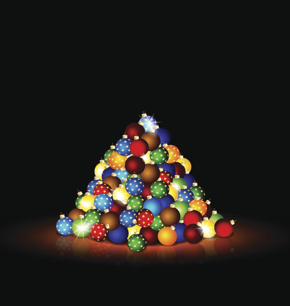 在黑暗的房间里举行圣诞舞会图片下载