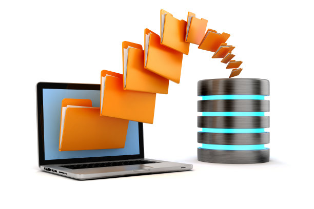 3d笔记本文件夹和云服务器，白色背景图片下载