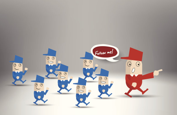 一群跟随领导者的人图片下载