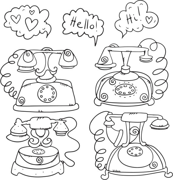 设置复古复古电话隔离图片下载