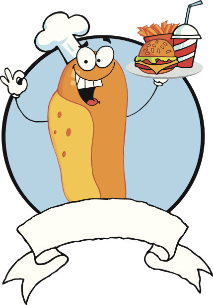 友好的热狗给一个Ok的标志背景图片下载