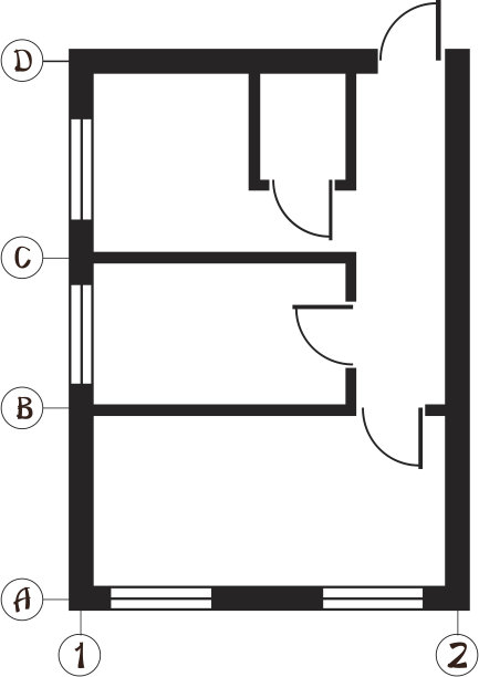公寓平面图孤立在白色背景上图片下载