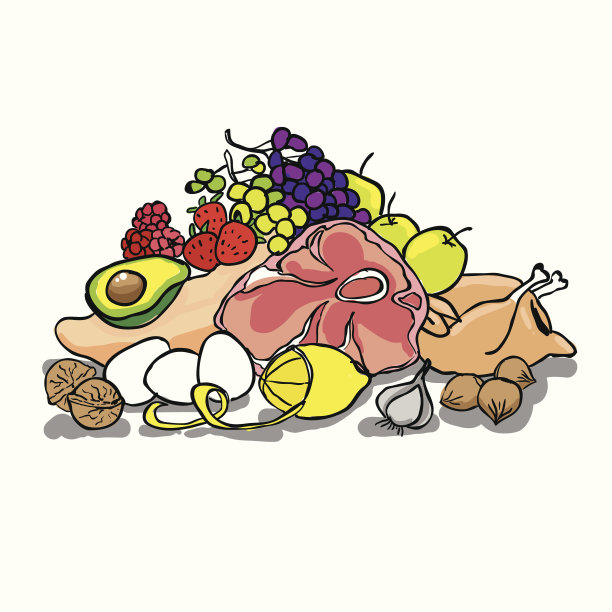 与各种杂货产品组成图片下载