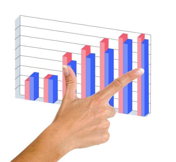 手指指着图表图片下载