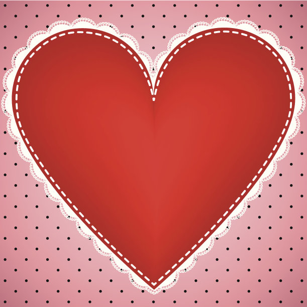 心与花边图片下载