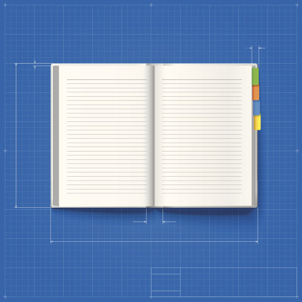 打开笔记本程式化的绘图图片下载