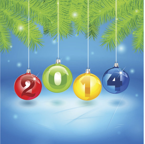 2014年的圣诞树背景图片下载