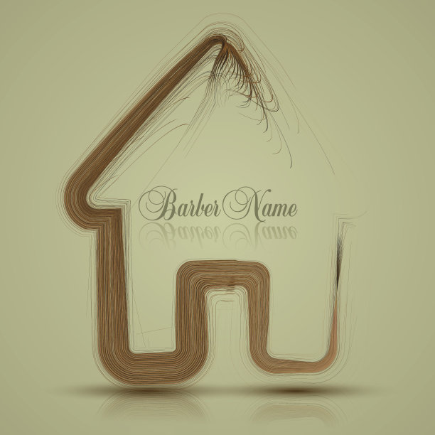向量屋的头发。理发师的名字。Eps10图片下载