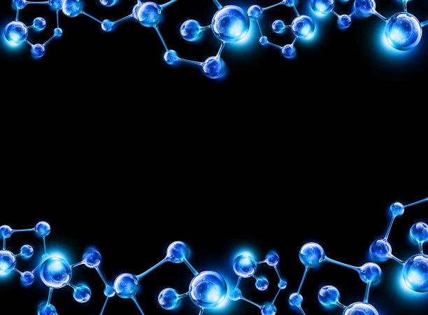 蓝色DNA螺旋分子图片下载