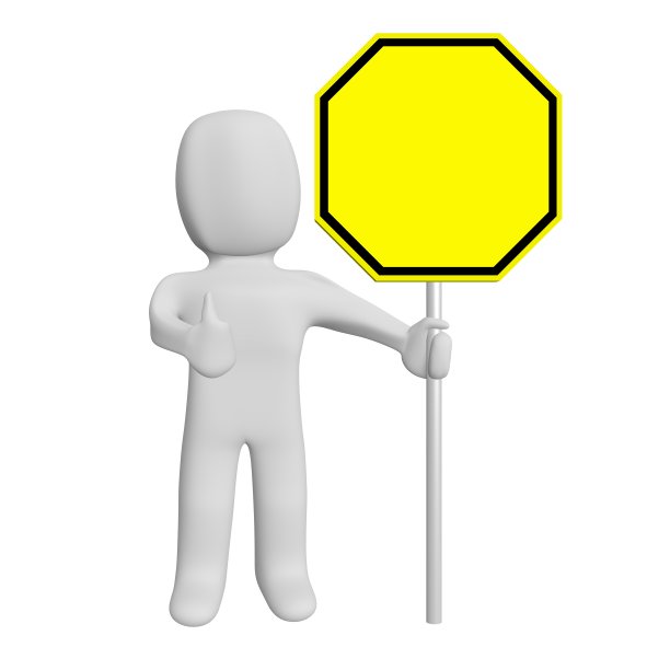 3d路牌空白和人图片下载