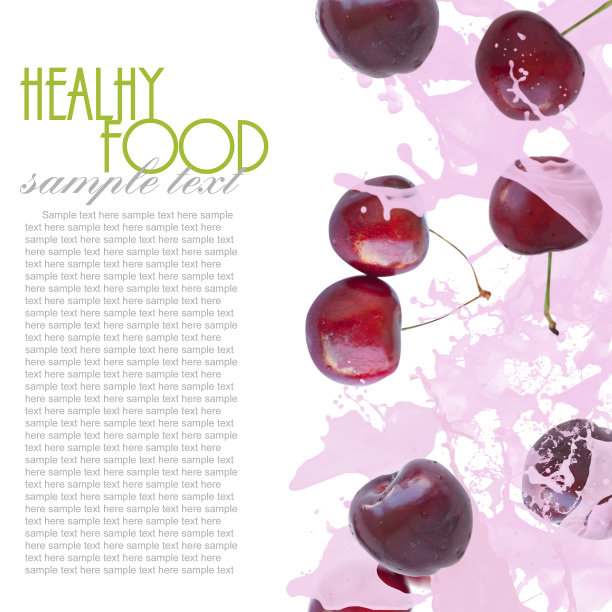 浆果掉进了酸奶里图片下载