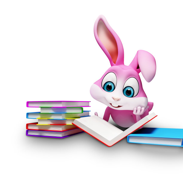 小兔子在看书图片下载