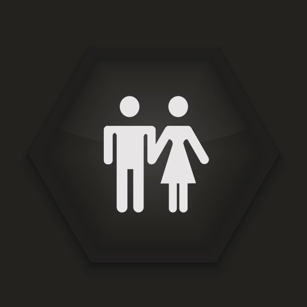 黑色背景上的创意图标图片下载