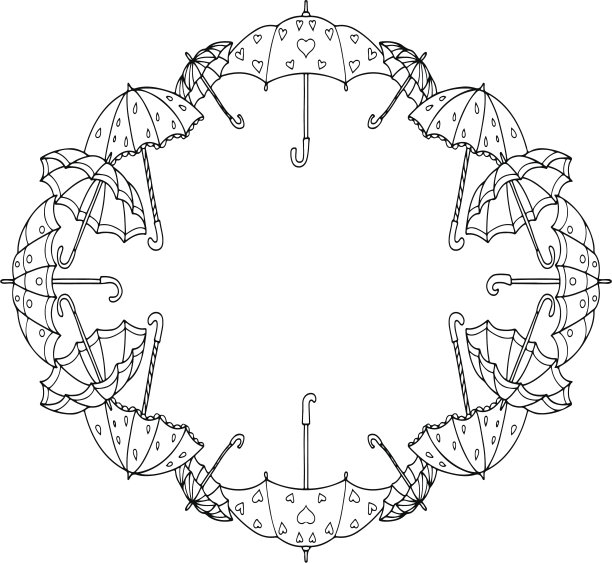 框架和雨伞图片下载