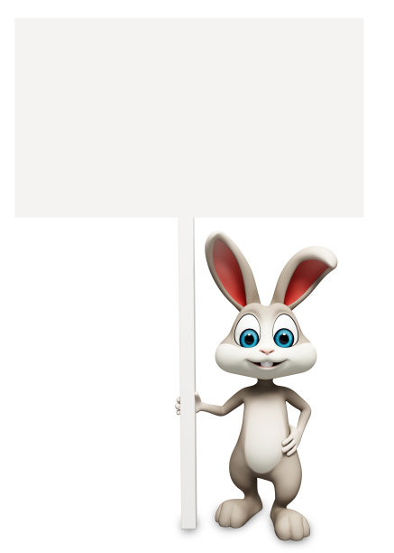 兔子与标志图片下载