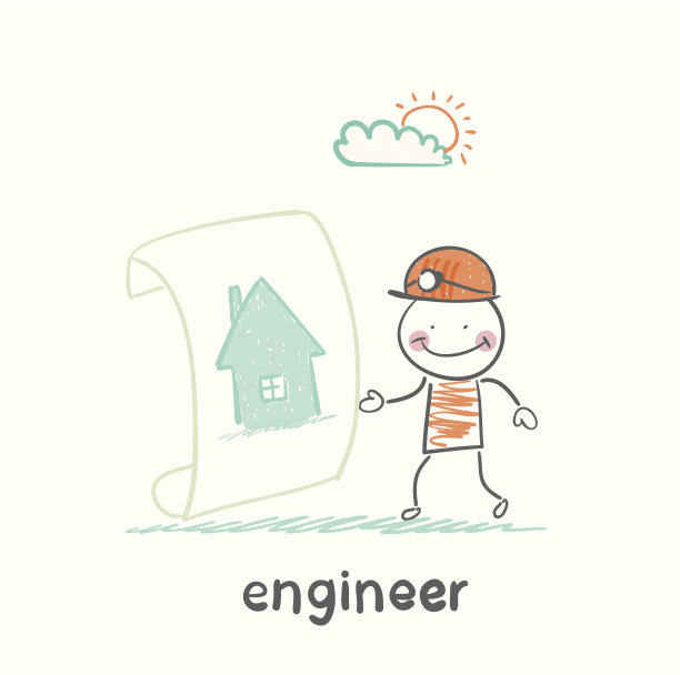 工程师看着粉刷过的房子图片下载