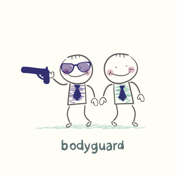 保镖保护枪图片下载