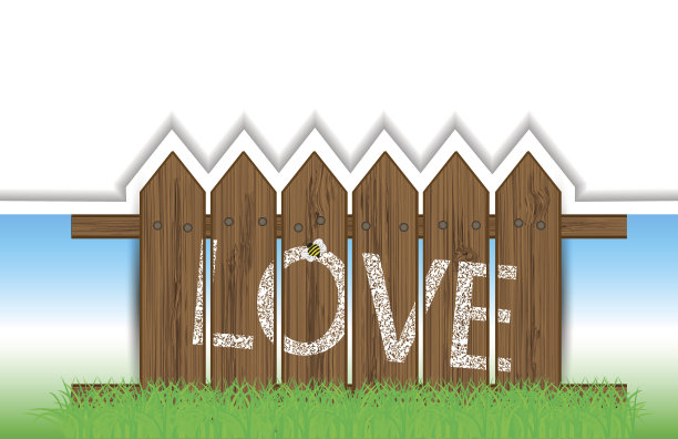 矢量创意栅栏背景图片下载