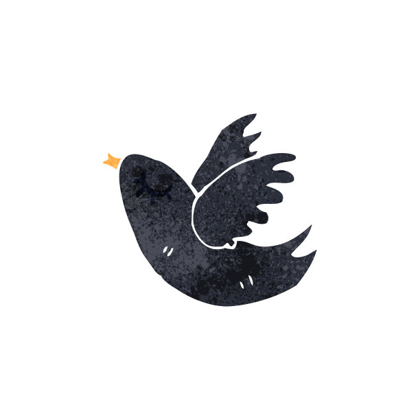 复古卡通飞鸟图片下载