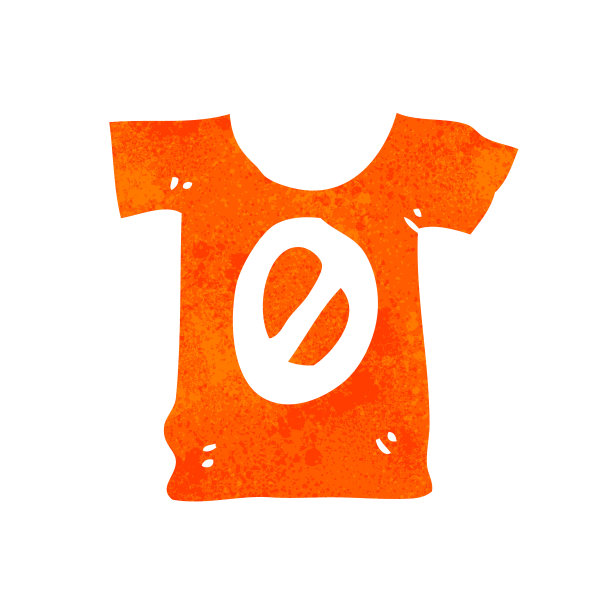 复古卡通编号运动衬衫图片下载