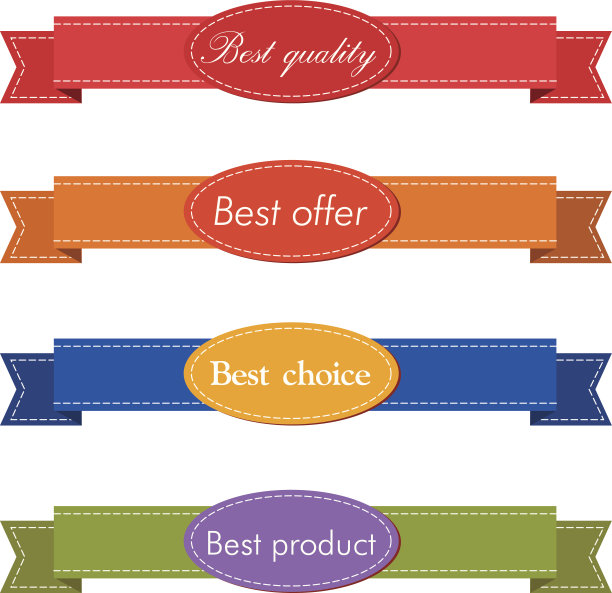 一套优质和满意的保证丝带图片下载