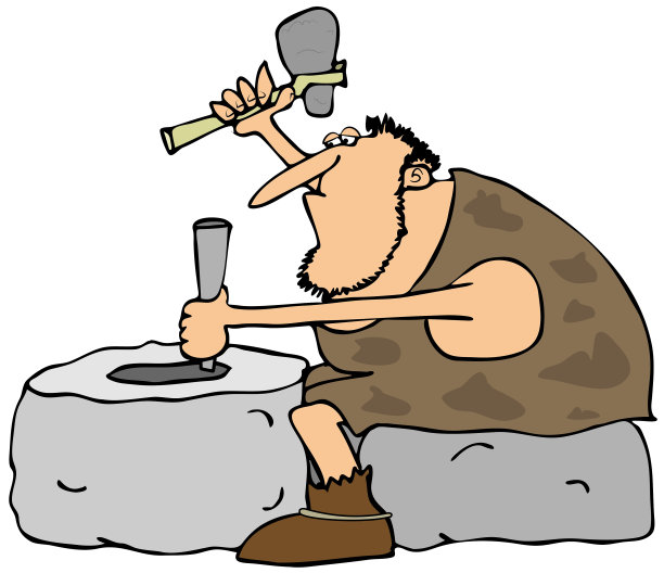 山顶洞人雕刻轮子图片下载