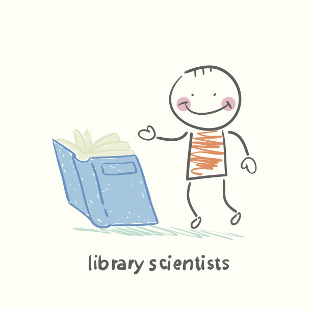 图书馆科学家在读一本书图片下载