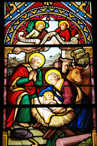 彩色玻璃窗户图片下载