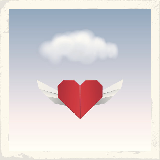 天使折纸心图片下载