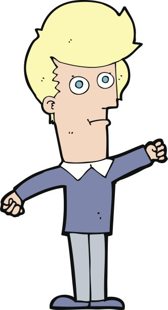 卡通男人出拳图片下载