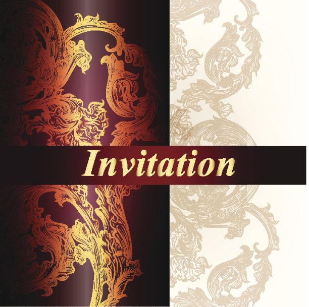 优雅的矢量邀请卡图片下载