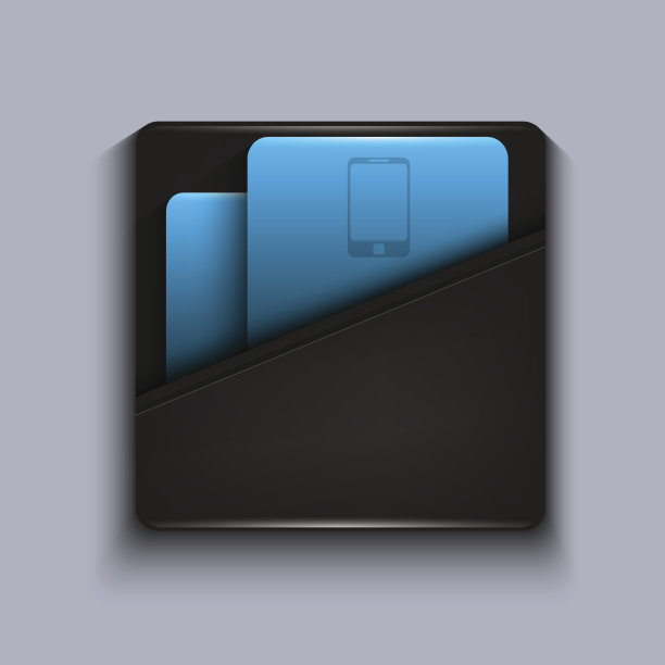 向量现代蓝色图标在灰色背景。Eps10图片下载