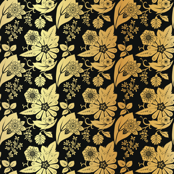 无缝复古花卉图案。图片下载