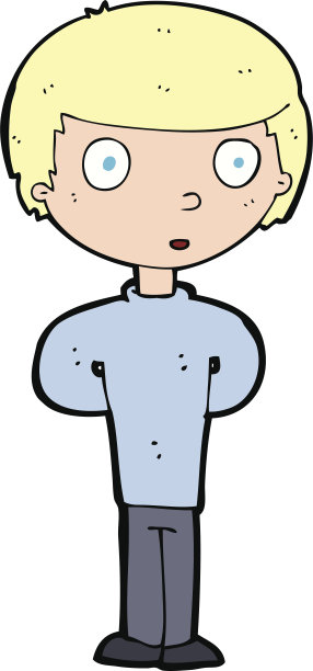 卡通好奇的男孩图片下载