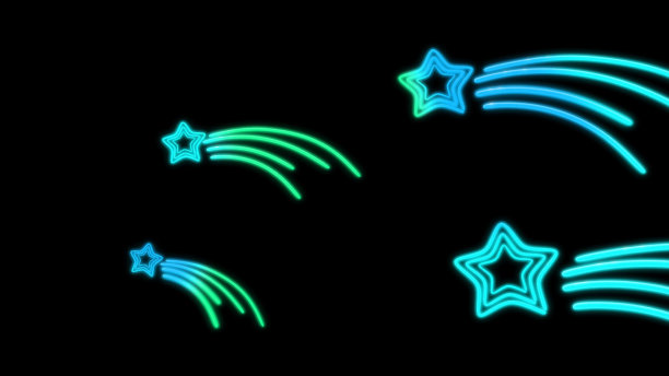 霓虹星尾色为蓝色图片下载