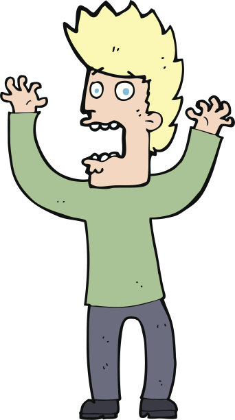 卡通害怕男人图片下载