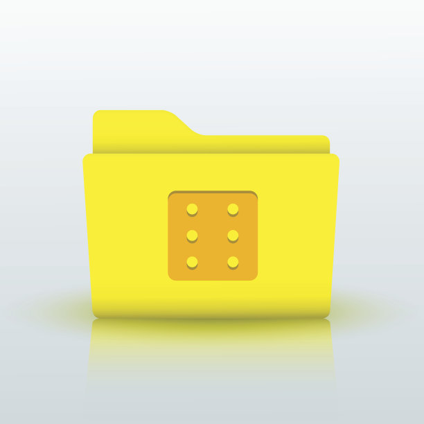 矢量黄色文件夹在蓝色背景。Eps10图片下载