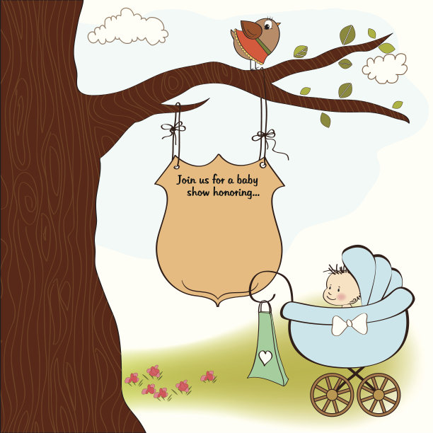 男婴公告卡图片下载