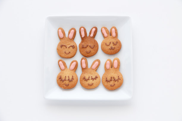 漂亮rabbit-shaped饼干图片下载